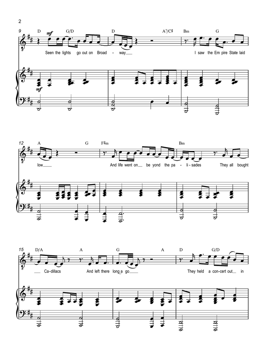 Miami 2017 (Seen The Lights Go Out On Broadway) Piano, Vocal scores gallery preview page 2