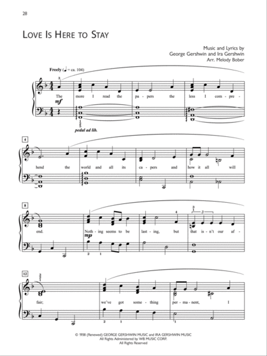 Popular Performer -- Gershwin Piano Solo scores gallery preview page 3