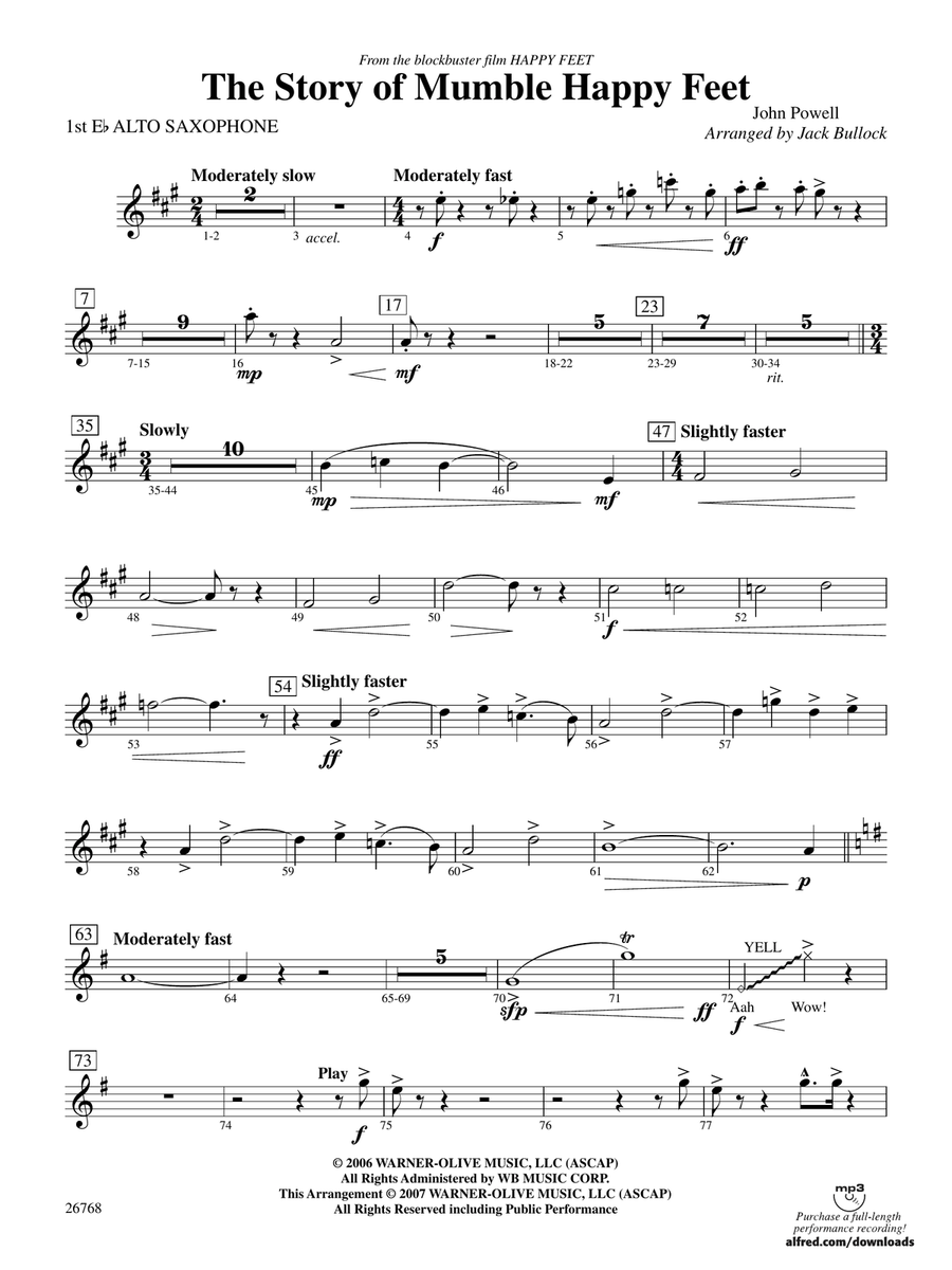 The Story of Mumble Happy Feet: E-flat Alto Saxophone