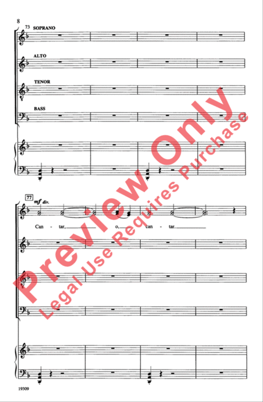 ¡Cantar! (Sing!) 4-Part scores gallery preview page 8