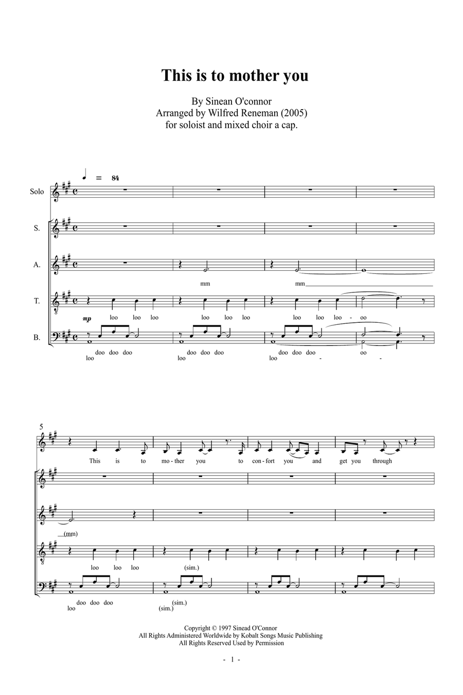 This Is To Mother You This Is To Mother You Divisi scores gallery preview page 1
