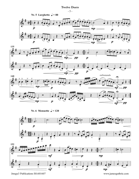 Mozart: 12 Duets K. 487 for Flute & Violin image number null