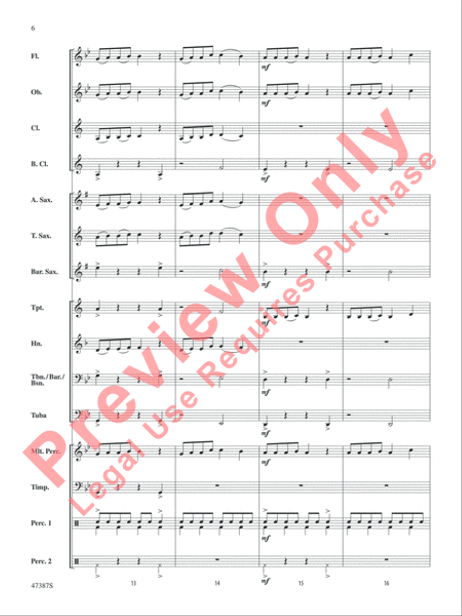 Pandemonium Concert Band scores gallery preview page 7