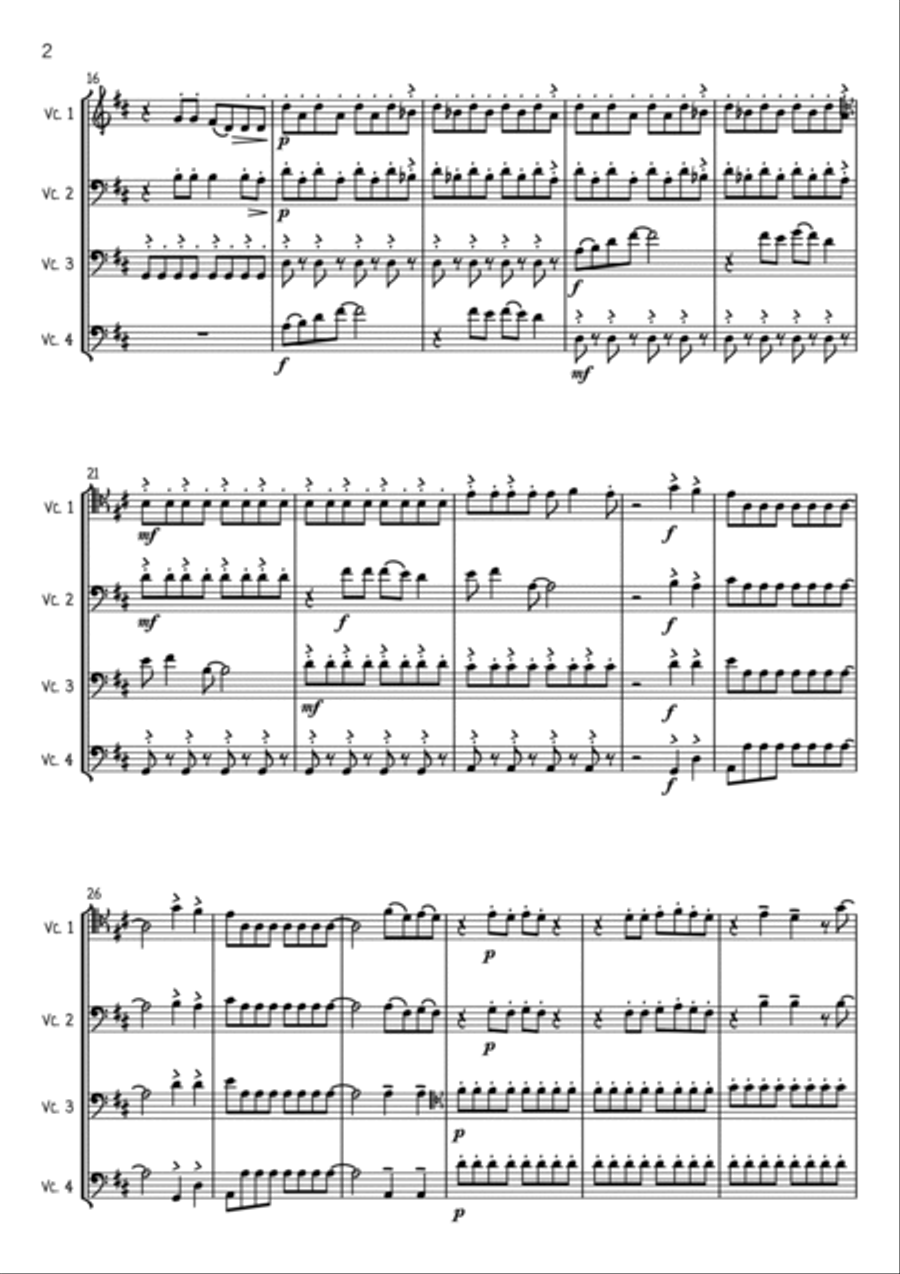 Mamma Mia Cello scores gallery preview page 2