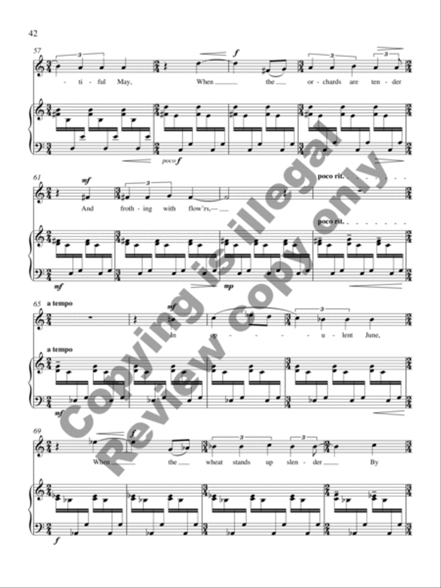 Collected Songs for Soprano and Piano Soprano Voice scores gallery preview page 45