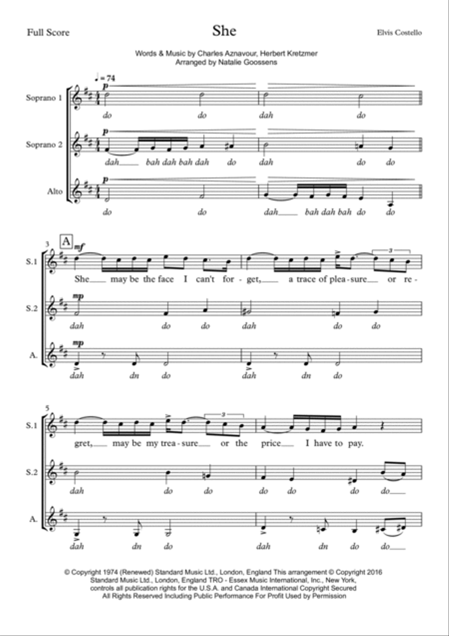 She SSA scores gallery preview page 2