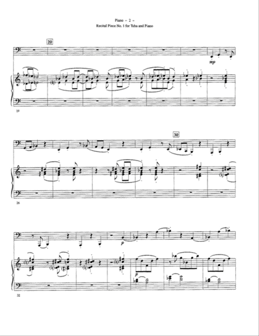 Recital Piece No 1 Tuba scores gallery preview page 3