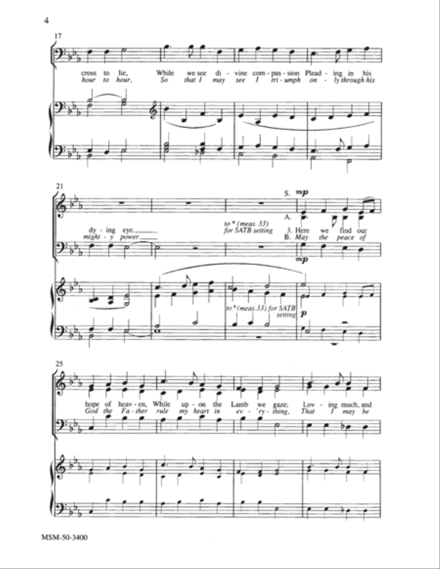 The Mind of Christ (Contemplation of the Cross) 4-Part scores gallery preview page 2