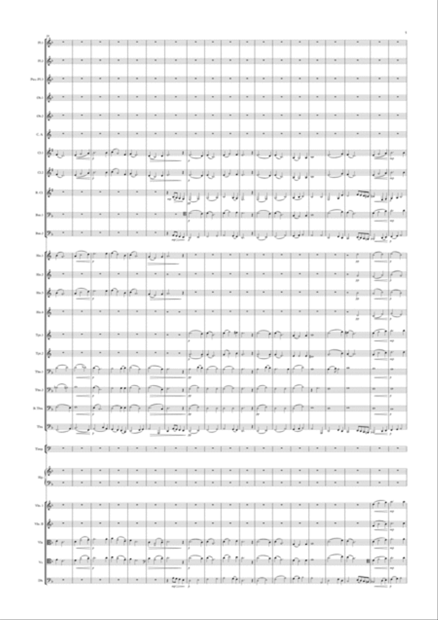 The Glastry Pearl. Tone Poem Elegy For My Mum. Full Orchestra scores gallery preview page 5