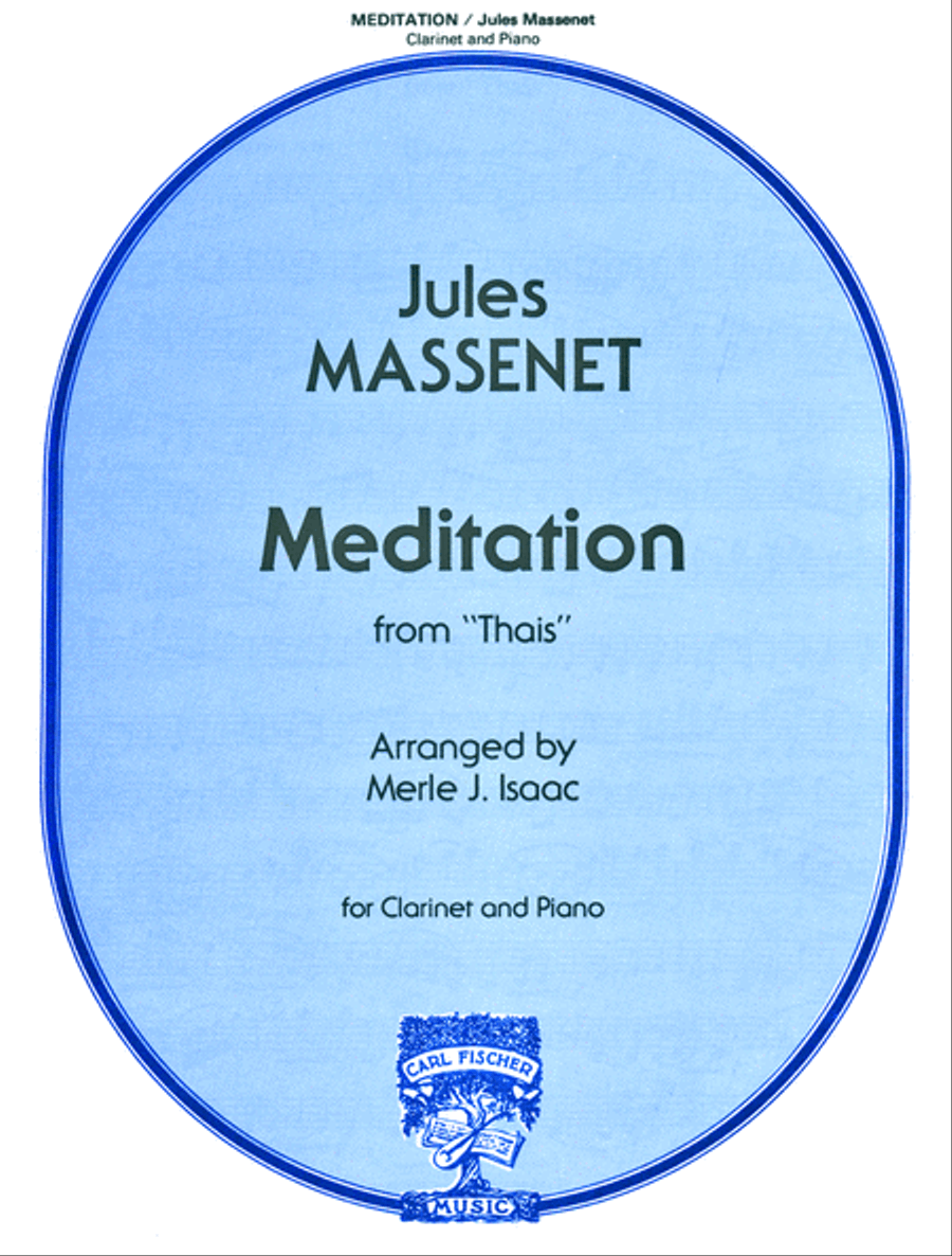 Meditation B-Flat Clarinet scores gallery preview page 1