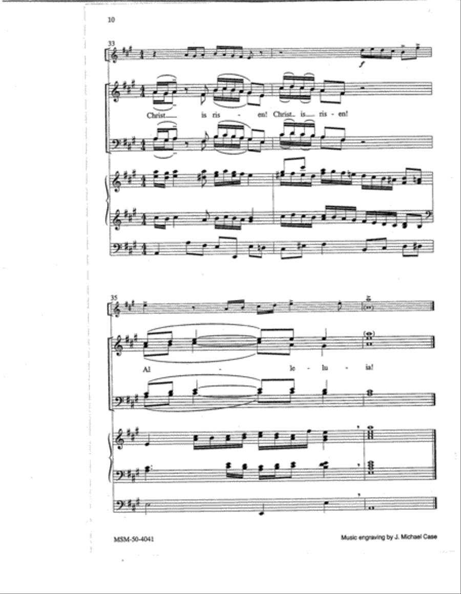 Christ Is Risen! Alleluia! 4-Part scores gallery preview page 6