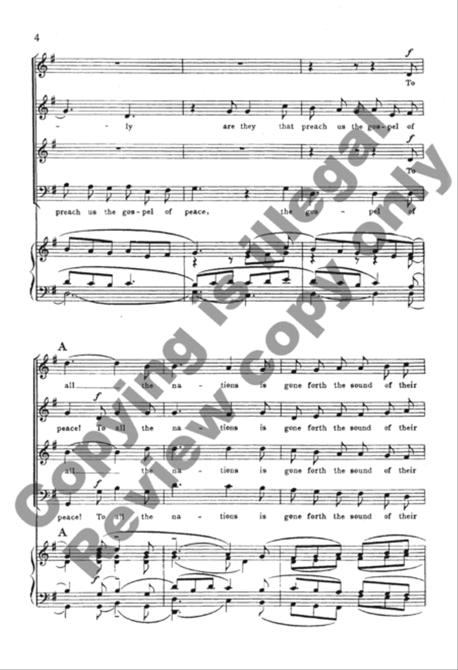 St. Paul: How Lovely Are the Messengers 4-Part scores gallery preview page 14