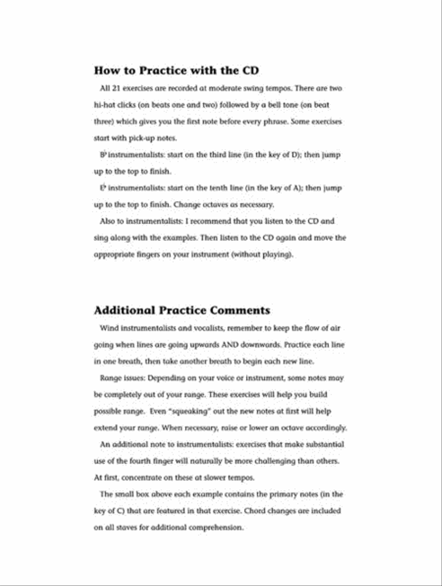 21 Bebop Exercises Voice scores gallery preview page 3