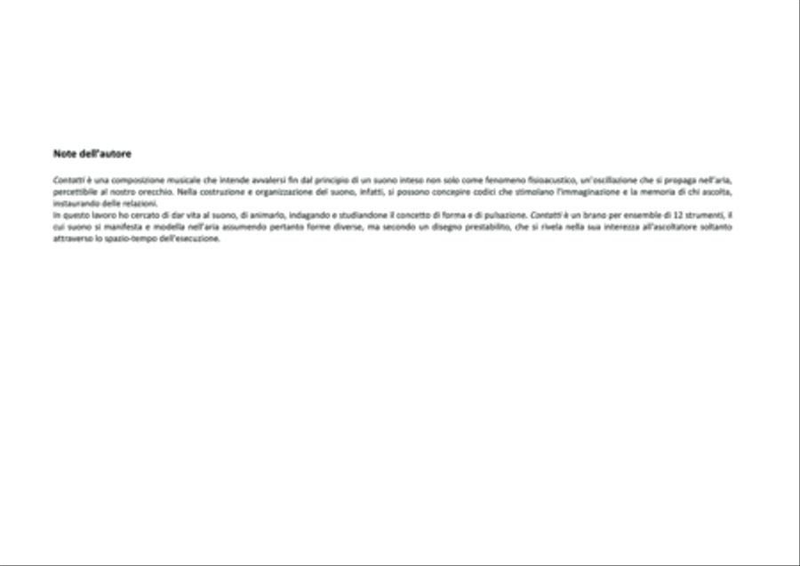 Umberto Pedraglio: CONTATTI (ES 1047) per Ensemble Large Ensemble scores gallery preview page 4