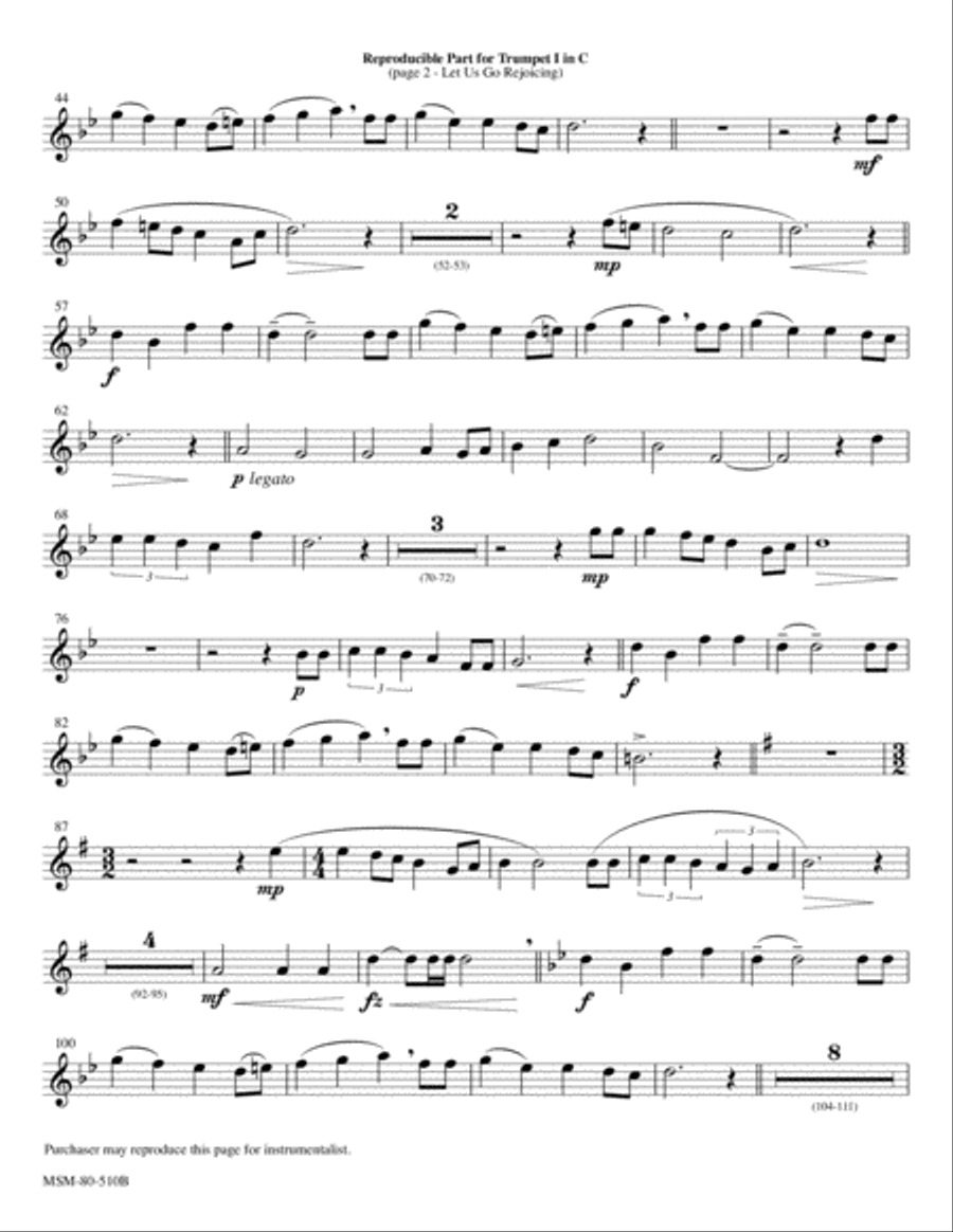 Let Us Go Rejoicing: Fanfare, Introit, and Procession for the Dedication of a Church Choir scores gallery preview page 4