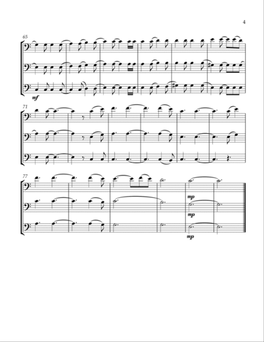 Hallelujah Hallelujah Trombone Solo scores gallery preview page 5