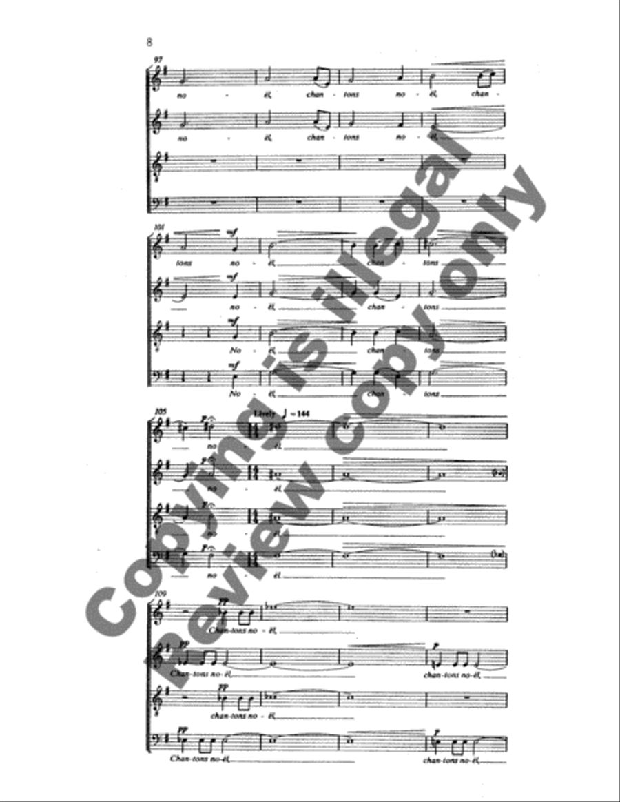 Christmas Comes Anew (Noel Nouvelet) 4-Part scores gallery preview page 6