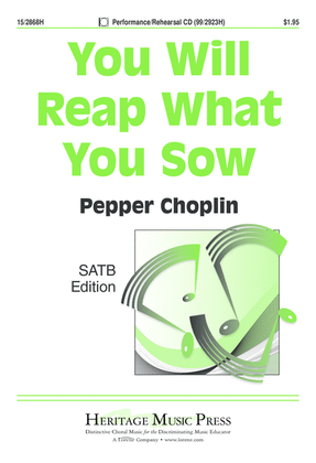 Book cover for You Will Reap What You Sow