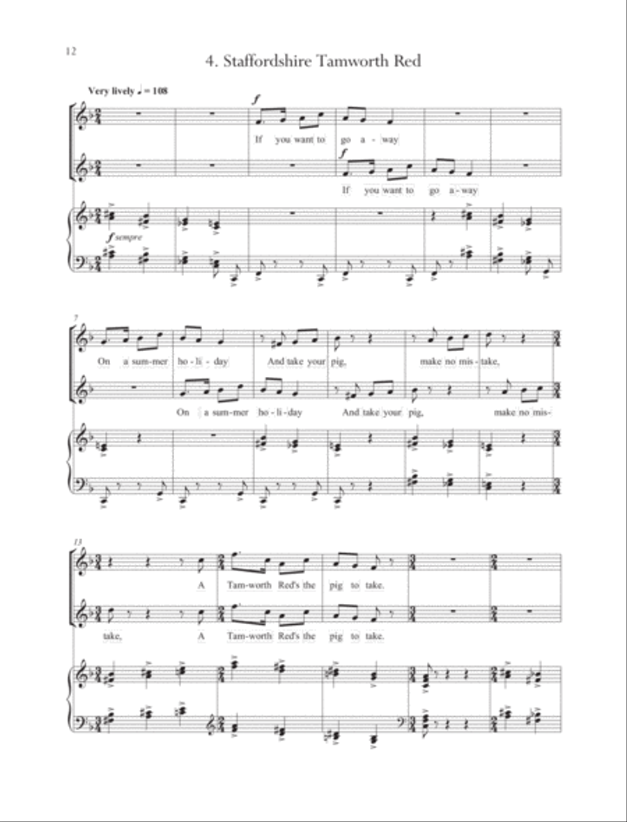 Ten Pig Songs Ten Pig Songs Unison Choir scores gallery preview page 7