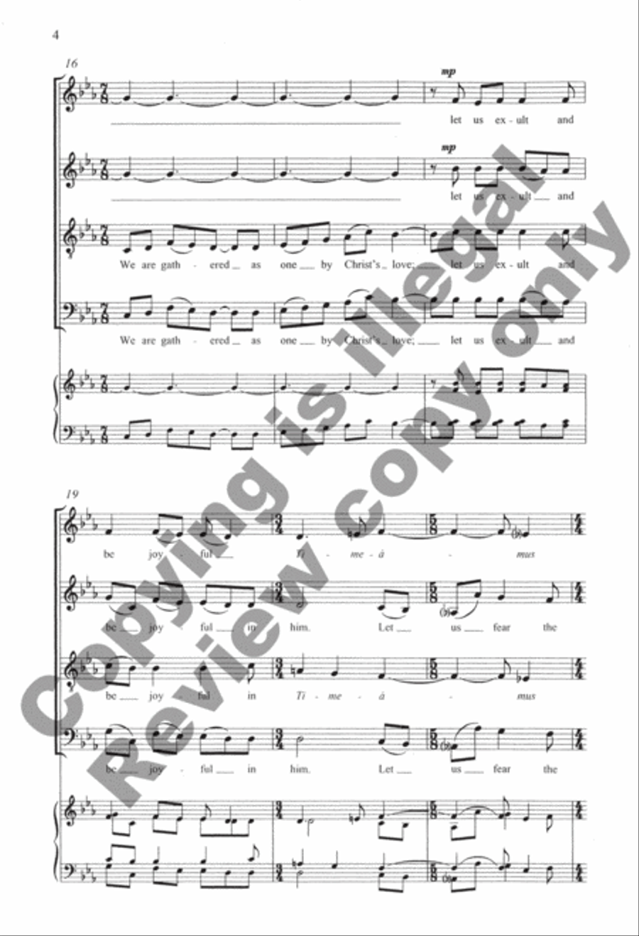 Ubi Caritas Ubi Caritas 4-Part scores gallery preview page 5