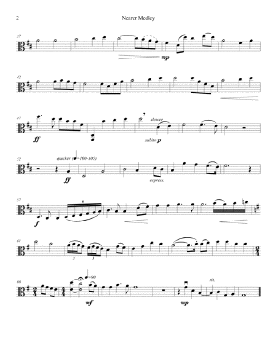 Nearer Medley Viola scores gallery preview page 2