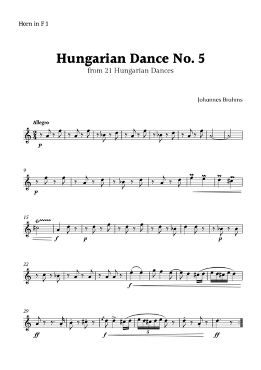 Hungarian Dance No. 5 by Brahms for Horn in F Quartet image number null