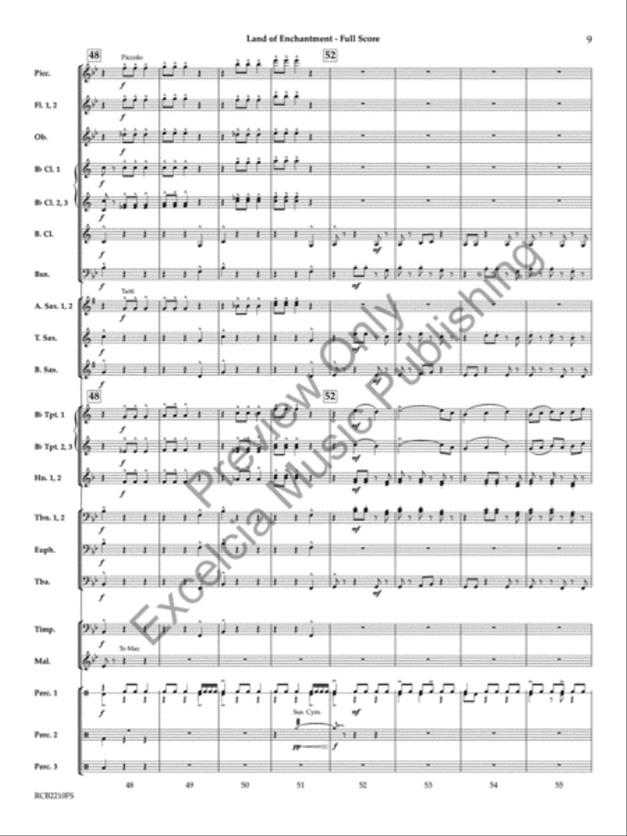 Land of Enchantment (Score) Concert Band scores gallery preview page 10
