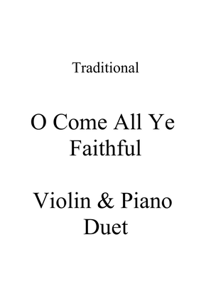 Book cover for O Come All Ye Faithful - Violin & Piano Duet
