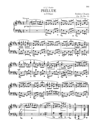Book cover for Prélude in B Major, Op. 28, No. 11