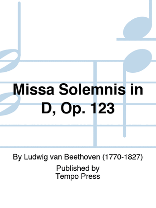 Book cover for Missa Solemnis in D, Op. 123