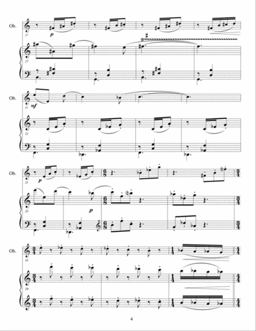 Two Trifles and a Wedding Present - for oboe Piano scores gallery preview page 6