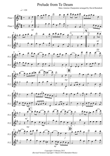 Prelude from Te Deum for Flute Duet image number null