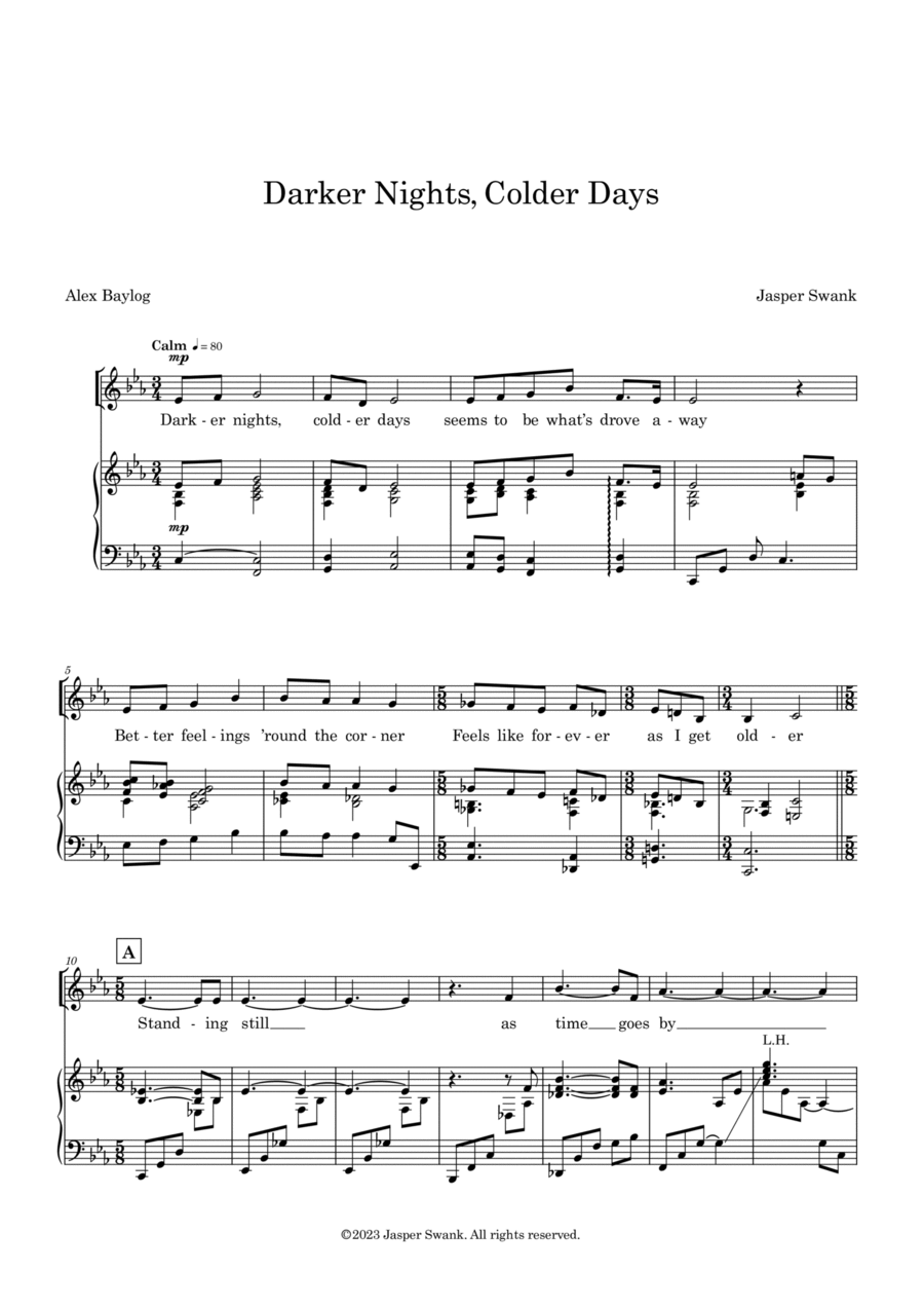 Darker Nights Darker Nights Voice scores gallery preview page 1