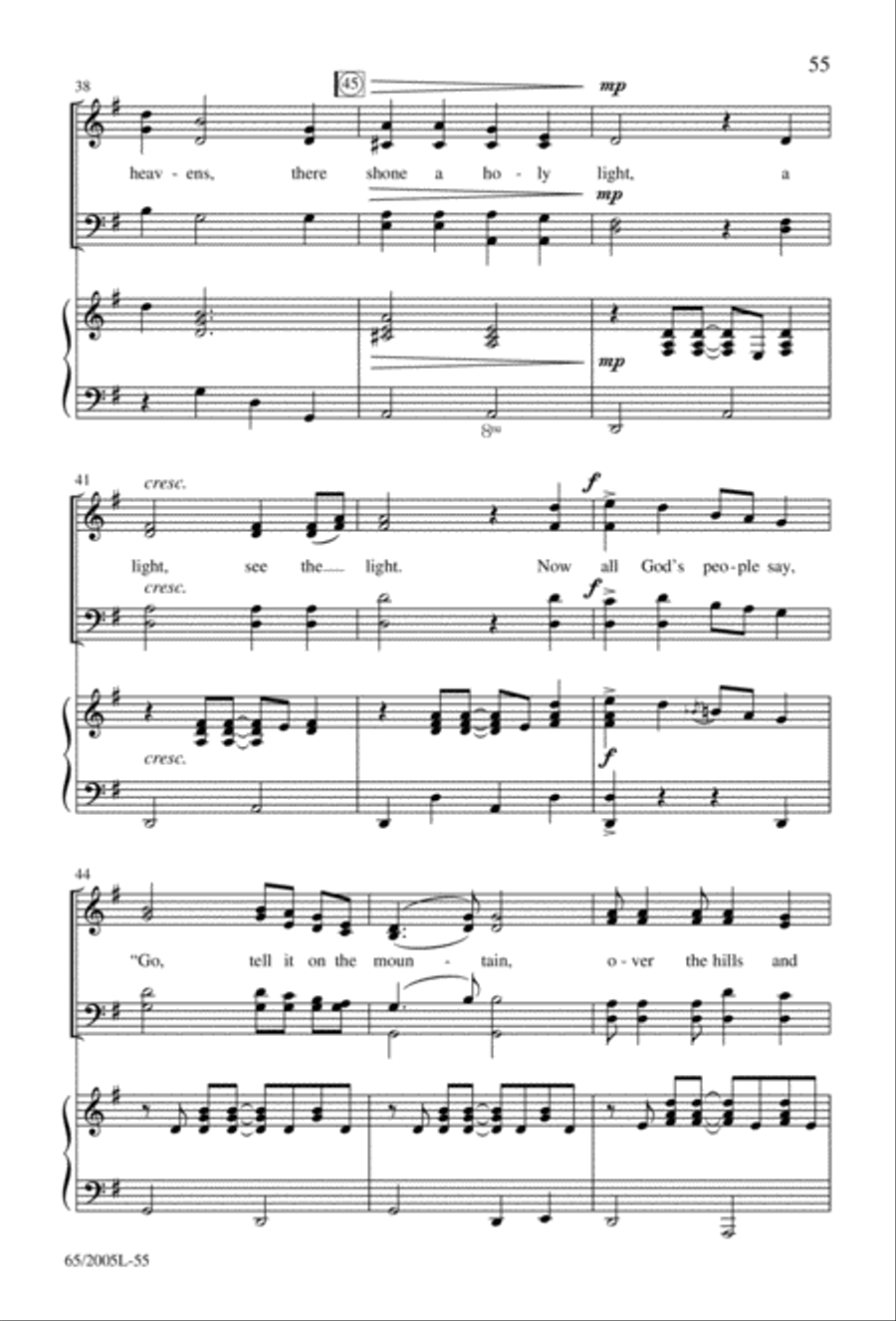 I Hear the Prophet Callin' 4-Part scores gallery preview page 56
