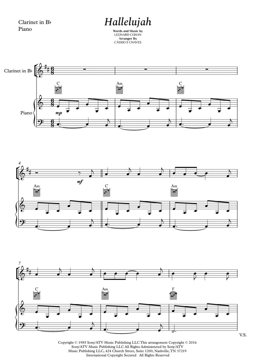 Hallelujah Small Ensemble scores gallery preview page 1