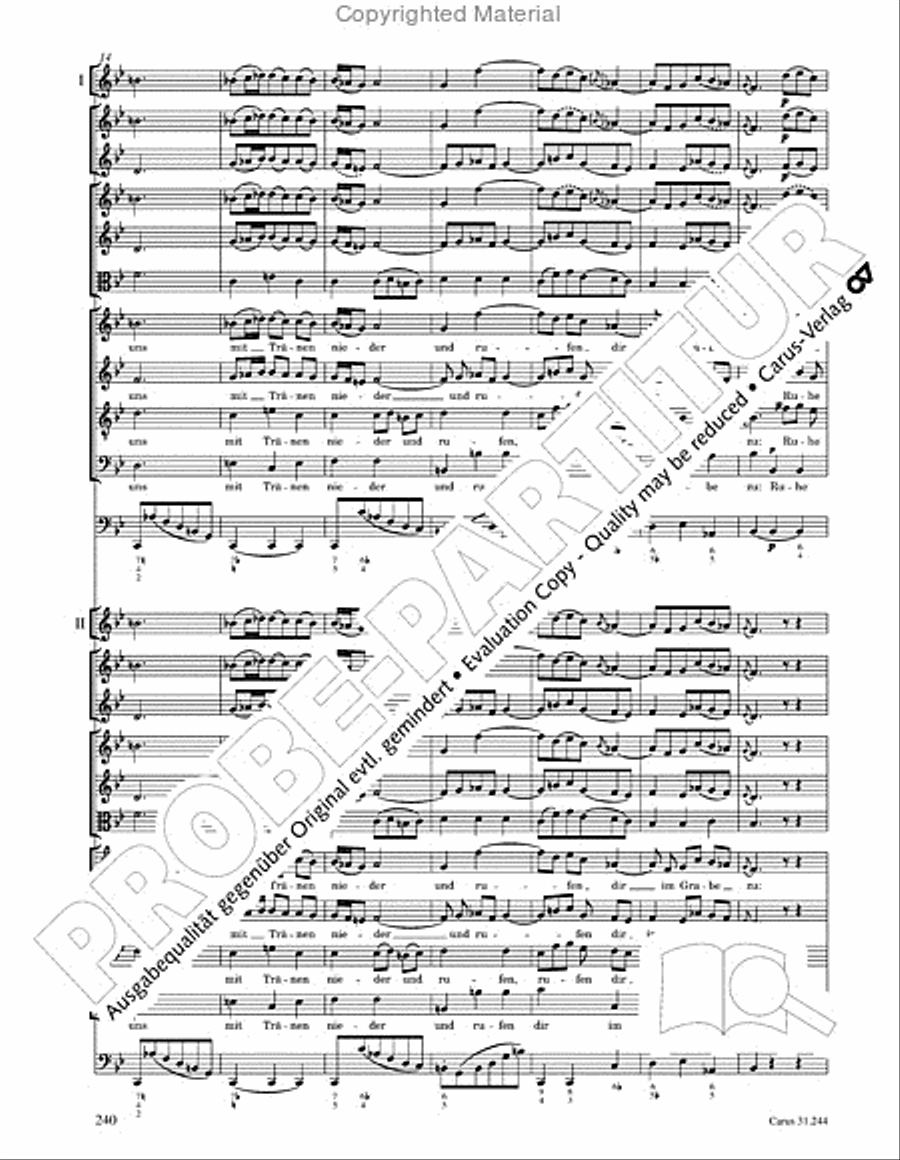 St. Matthew Passion (Matthaus-Passion) 4-Part scores gallery preview page 242