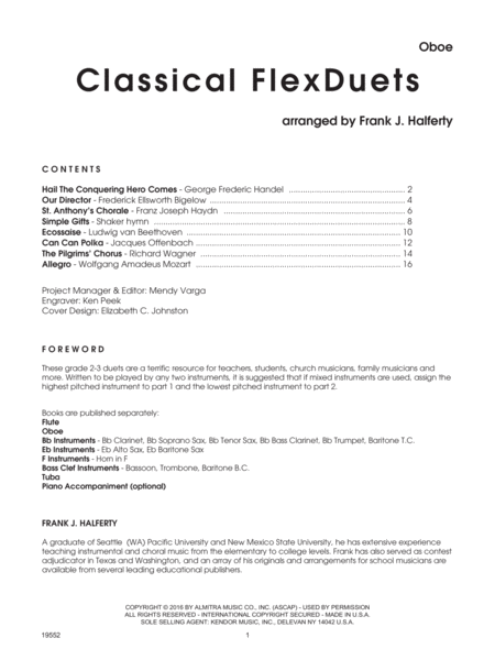 Classical FlexDuets - Oboe