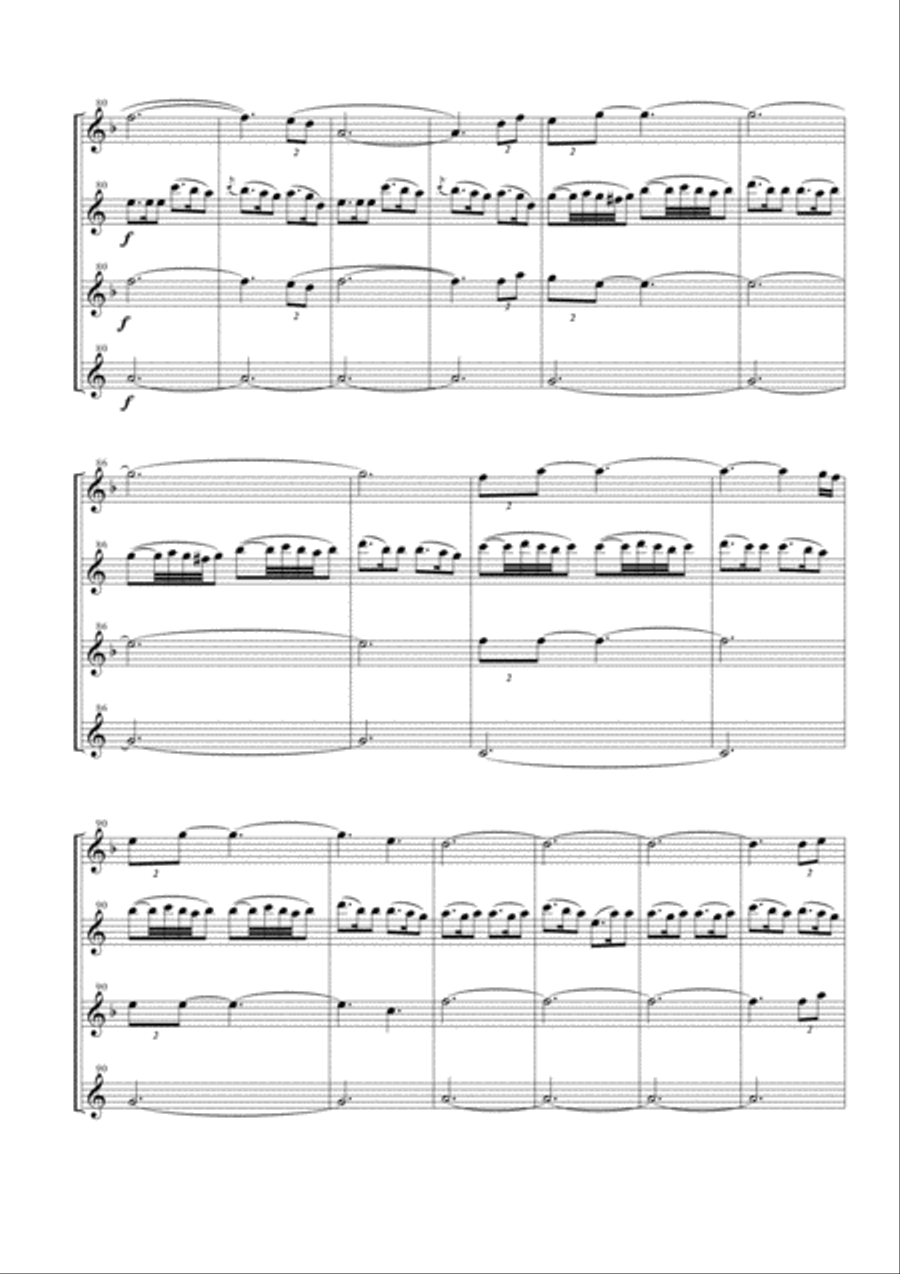 Last Of The Mohicans (main Theme) Woodwind Quartet scores gallery preview page 6
