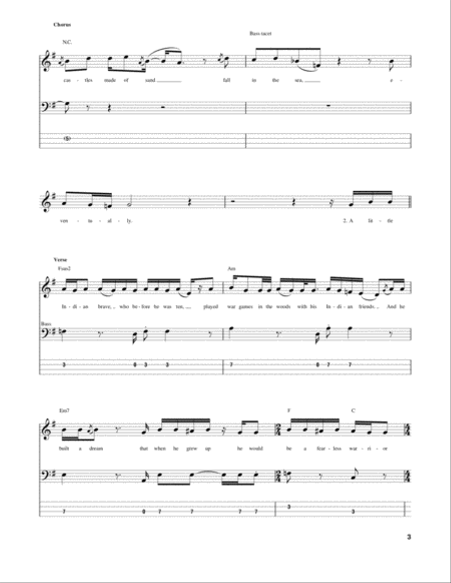 Castles Made Of Sand Guitar Tablature scores gallery preview page 3
