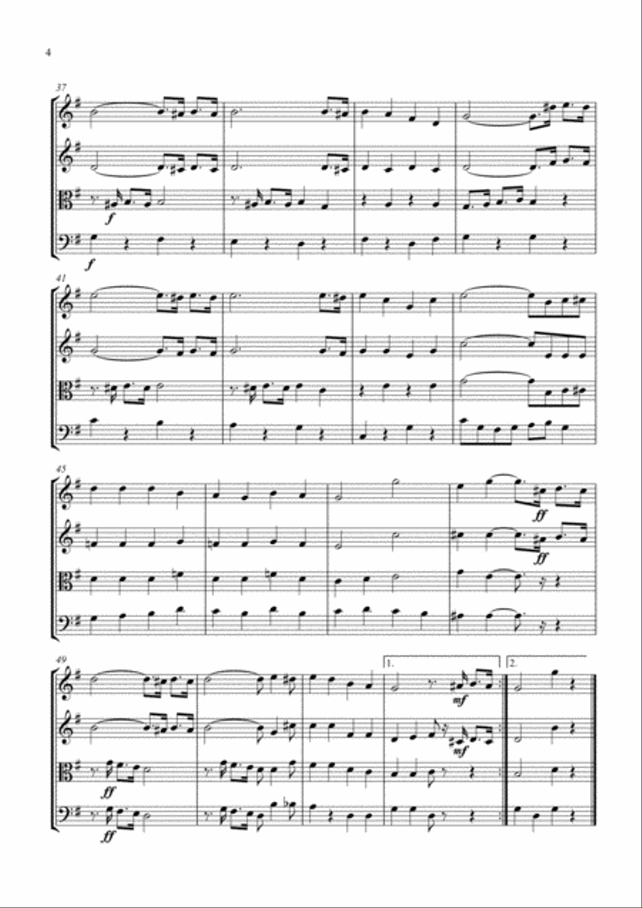Alexander's Ragtime Band String Quartet scores gallery preview page 4