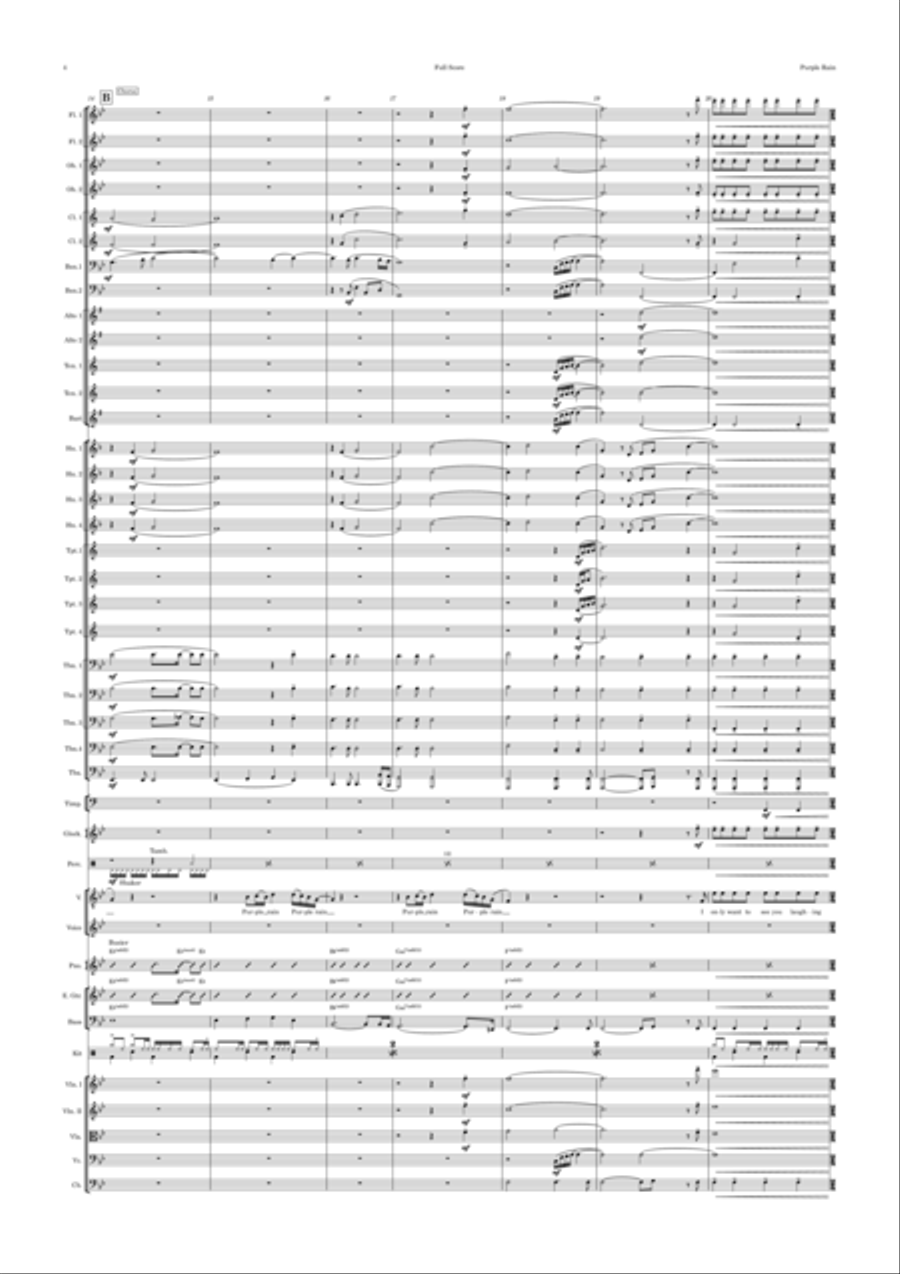 Purple Rain Full Orchestra scores gallery preview page 4