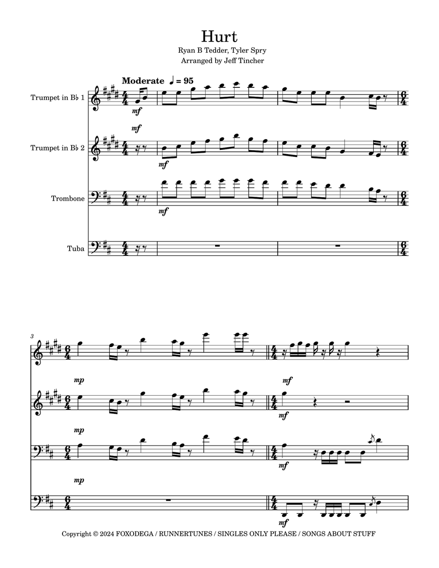 Hurt Brass Quartet scores gallery preview page 2
