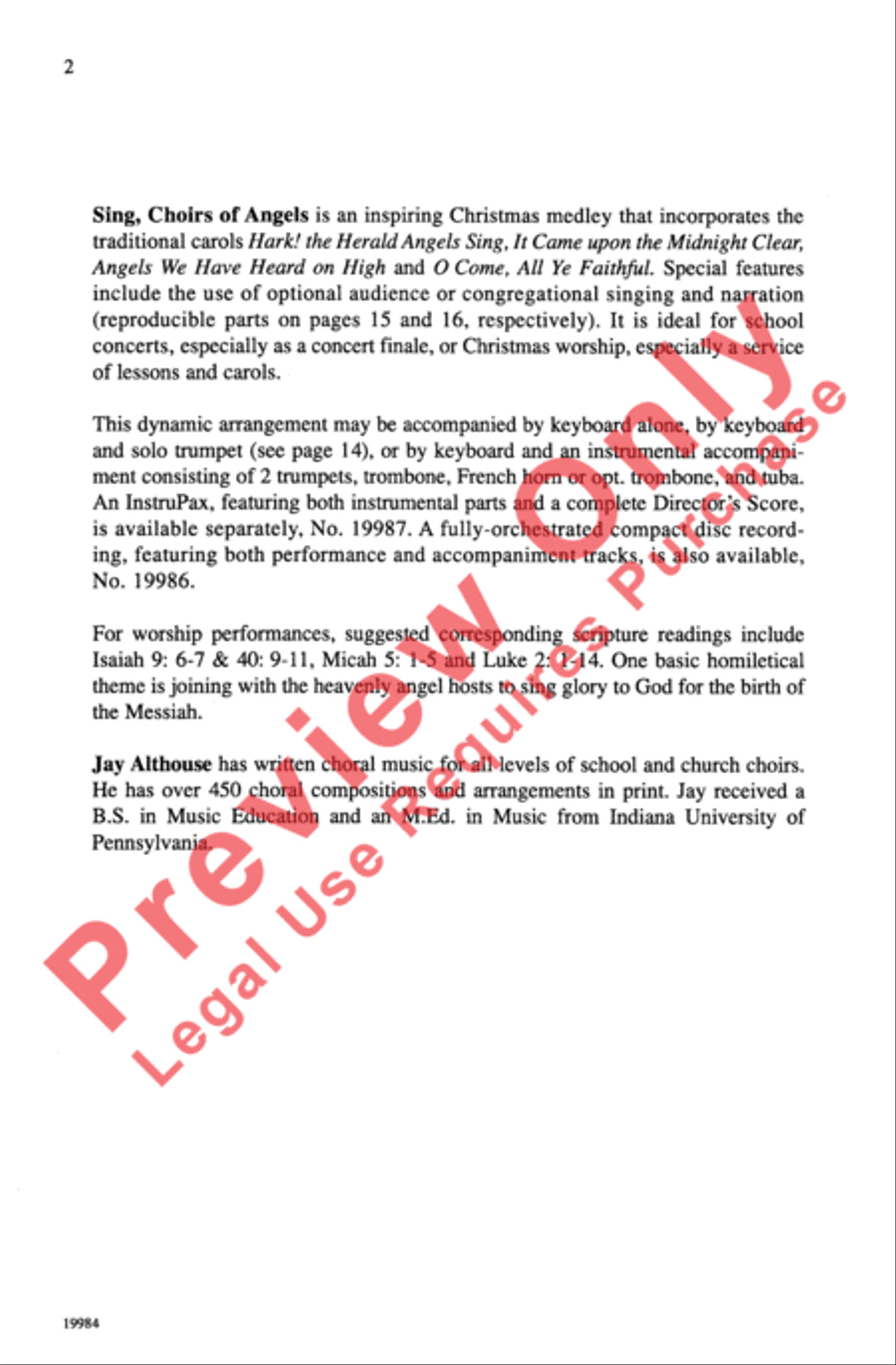 Sing, Choirs of Angels 4-Part scores gallery preview page 2