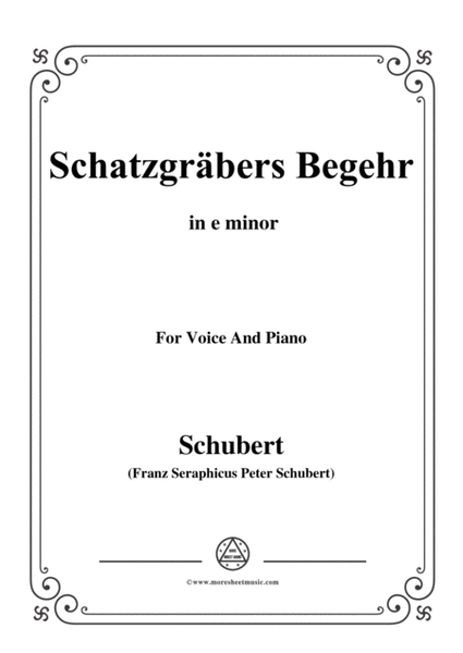 Schubert-Schatzgräbers Begehr,Op.23 No.4,in e minor,for Voice&Piano image number null