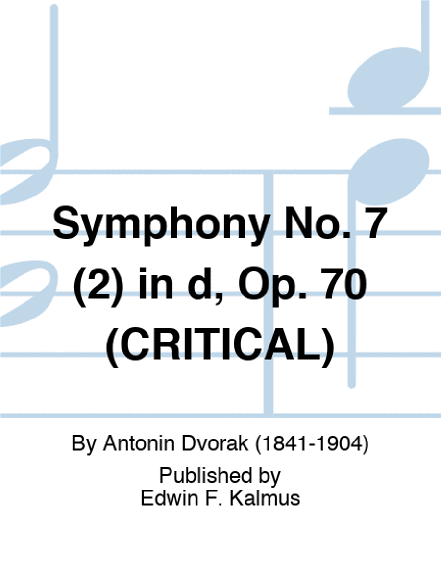 Symphony No. 7 (2) in d, Op. 70 (CRITICAL) Orchestra scores gallery preview page 1