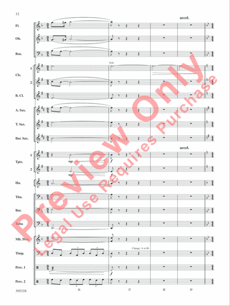 Dark Shadows (from the Original Motion Picture Soundtrack) Concert Band scores gallery preview page 13
