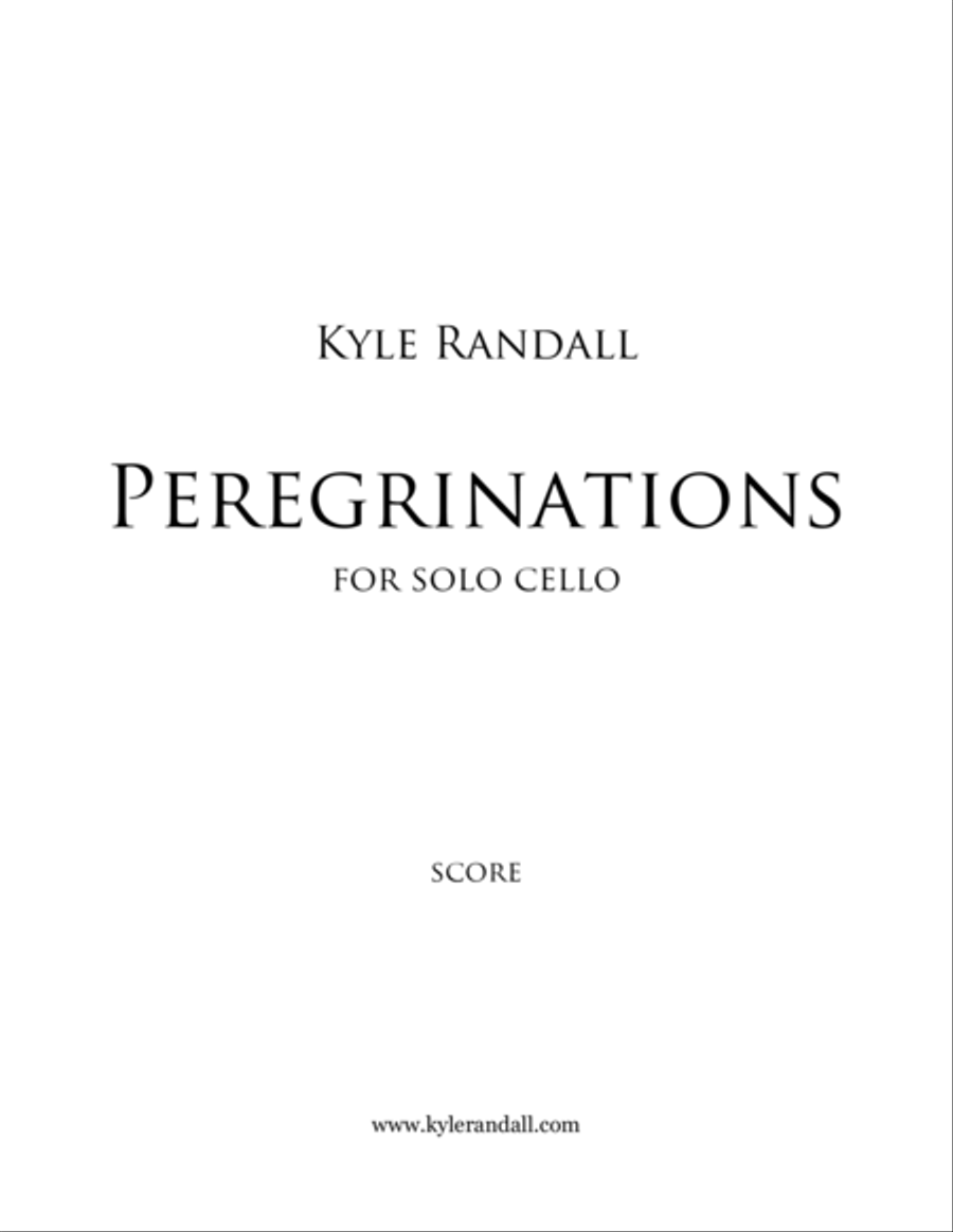 Peregrinations for solo cello Cello Solo scores gallery preview page 1