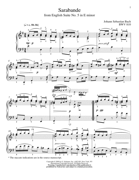Sarabande, BWV 810