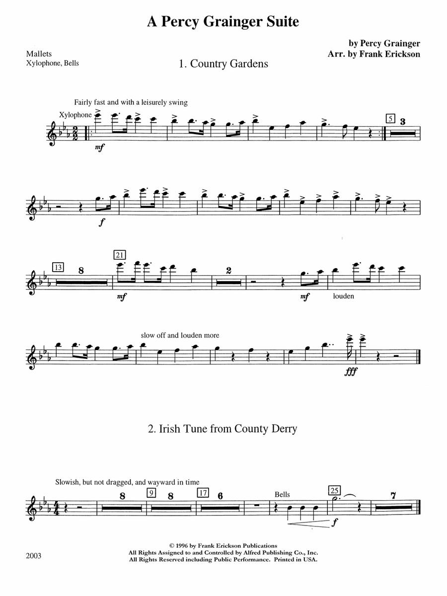 A Percy Grainger Suite: Mallets