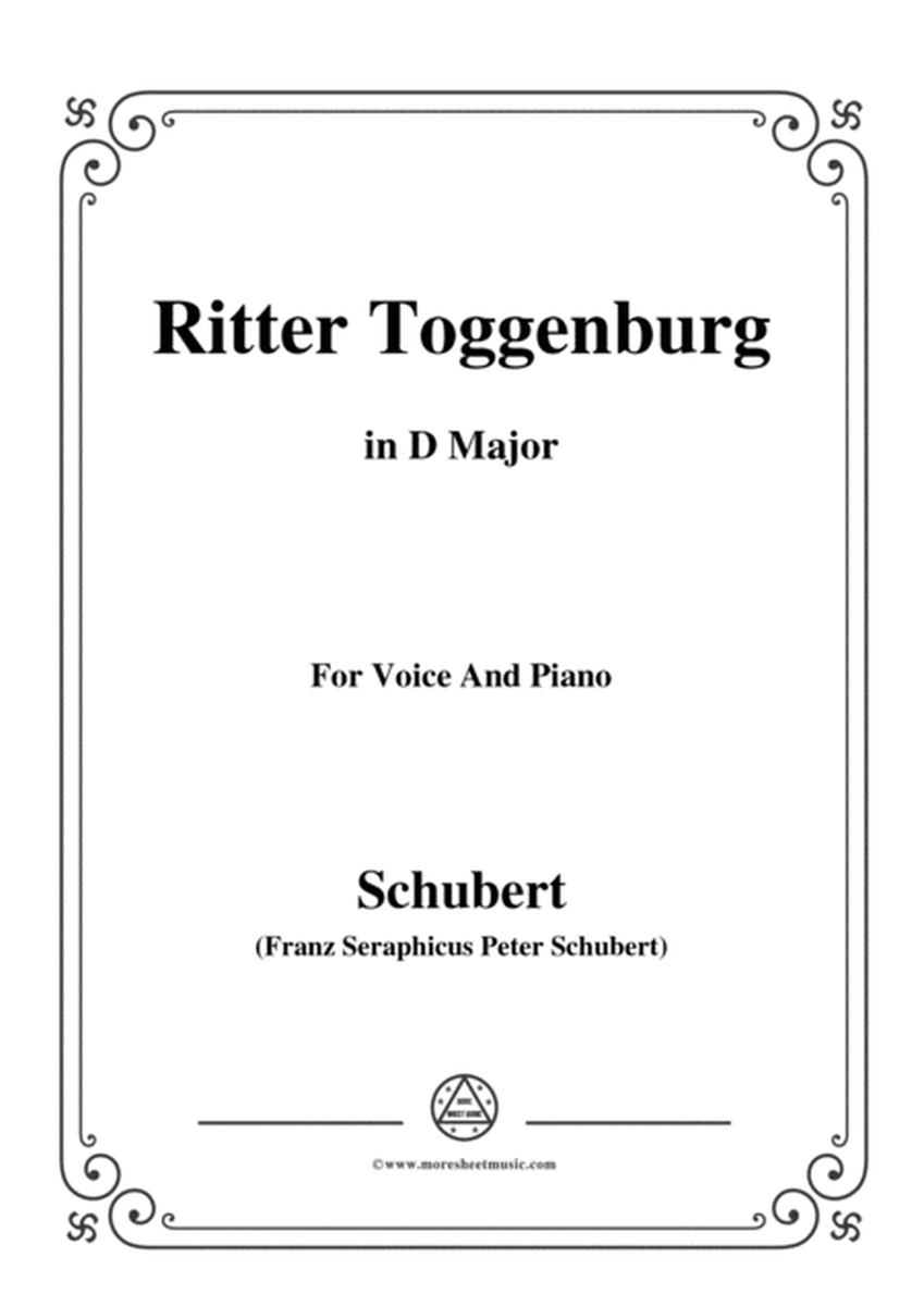 Schubert-Ritter Toggenburg,in D Major,for Voice&Piano image number null